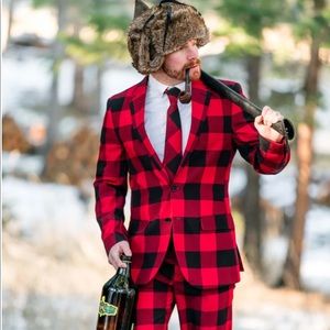 The Red & Black Lumberjack Buffalo Check Suit.